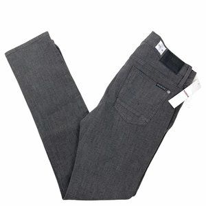 Hudson Sartor Slouchy Skinny Gray Button Jeans NWT